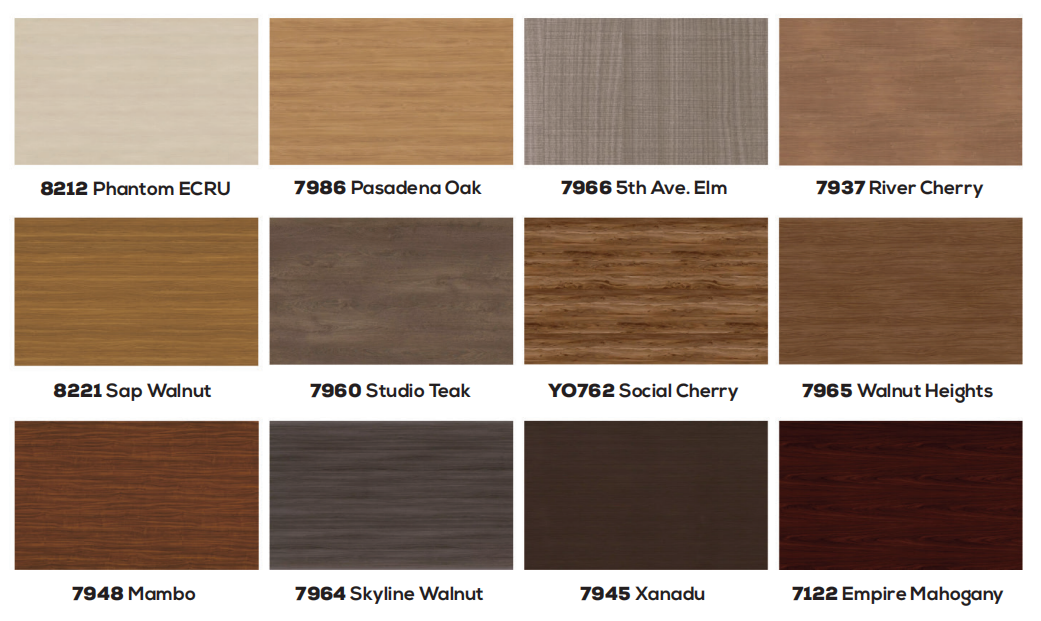 Acabados disponibles